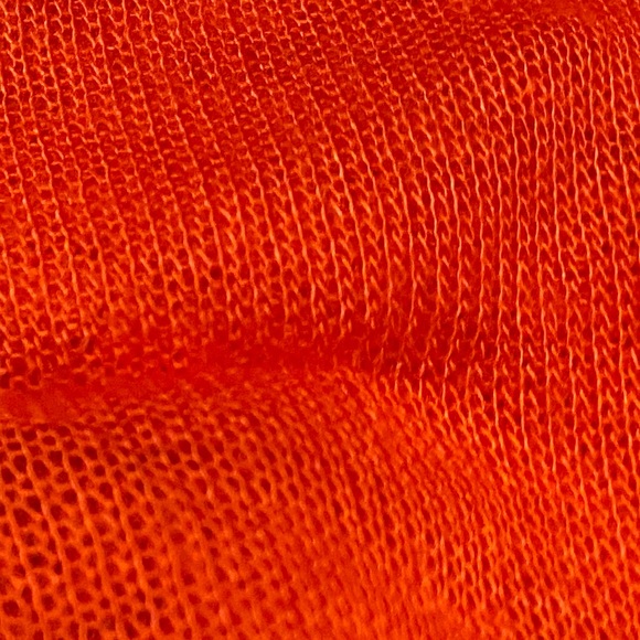NWOT Luscious Orange VERTIGO Swimsuit Cover Poncho One Size So Soft Acrylic OSF - Picture 10 of 11